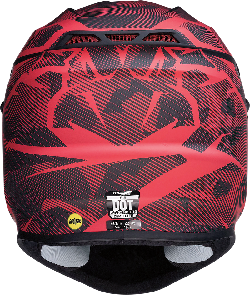 MOOSE RACING F.I. Helmet - Agroid Camo - MIPS® - Red/Black - Medium 0110-7761