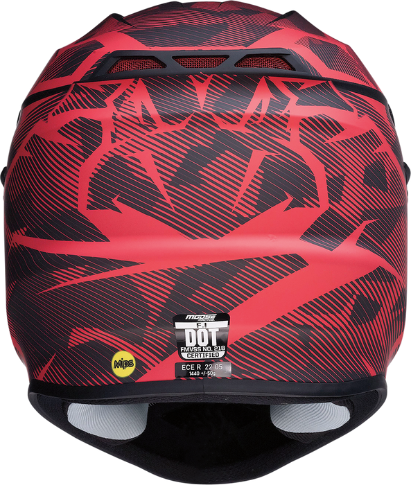 MOOSE RACING F.I. Helmet - Agroid Camo - MIPS® - Red/Black - Medium 0110-7761
