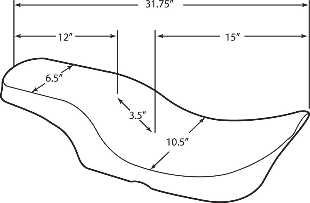 DRAG SPECIALTIES Spoon Seat - Smooth - RoadKing '97-'07 0801-0442
