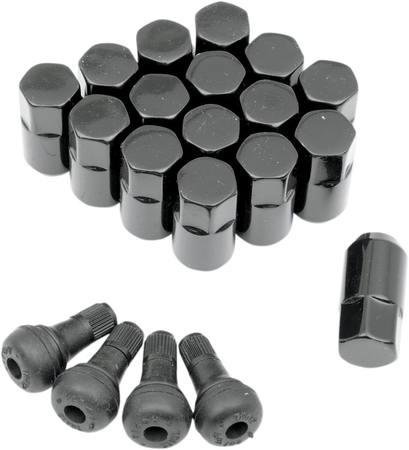 MOOSE UTILITY Lug Nut - 3/8"-24 - Black - 16 Pack SP300MO201B