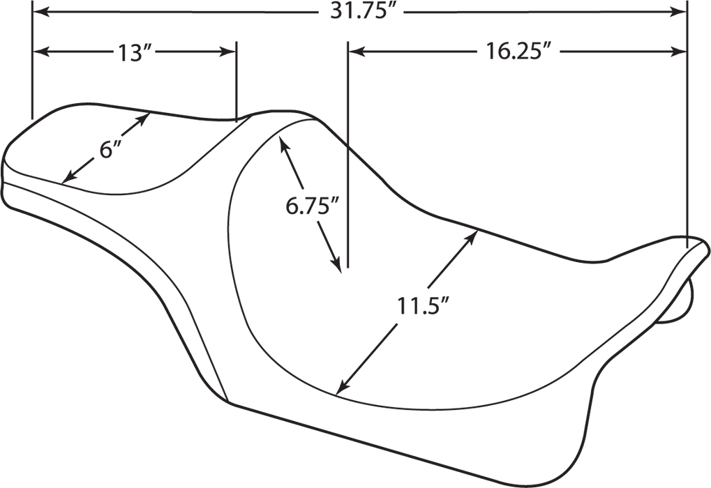 DRAG SPECIALTIES Predator III Seat - Smooth FIT 99-07 FLHR,06-07 FLHX 0801-1128