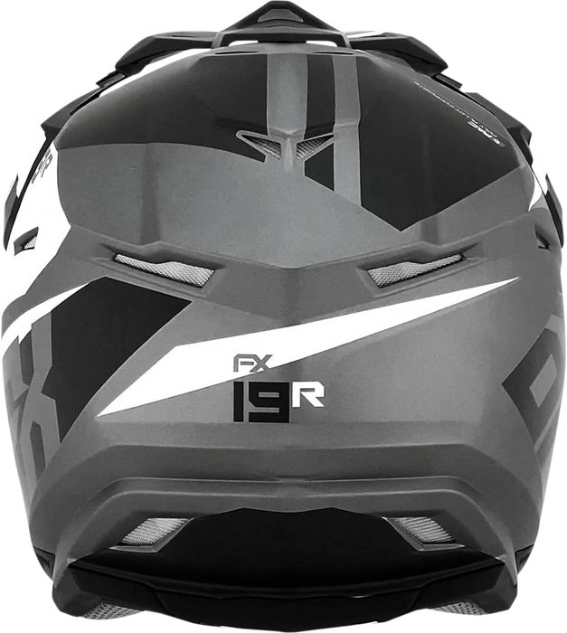 AFX FX-19R Motorcycle Helmet - Racing - Frost Gray - Medium 0110-7074