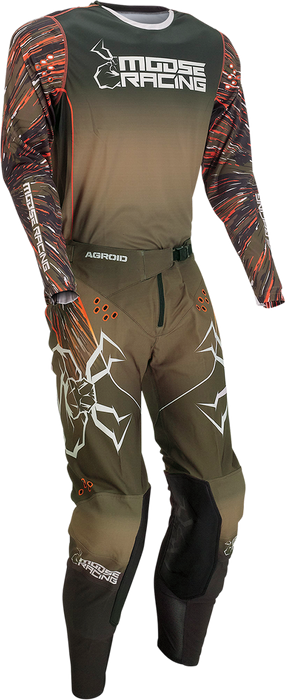 MOOSE RACING Agroid Jersey - Olive/Orange - 2XL 2910-6986