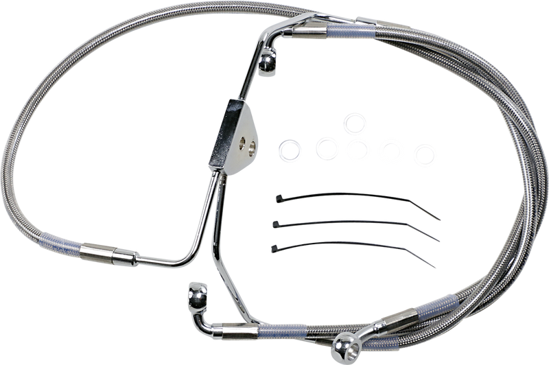 DRAG SPECIALTIES Brake Line - Front - +4" - Touring - Stainless Steel 620085-4