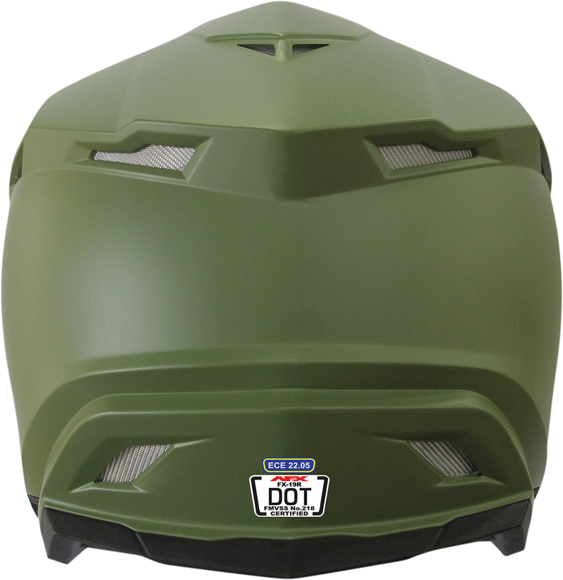 AFX FX-19R Motorcycle Helmet - Matte Olive - Large 0110-7042