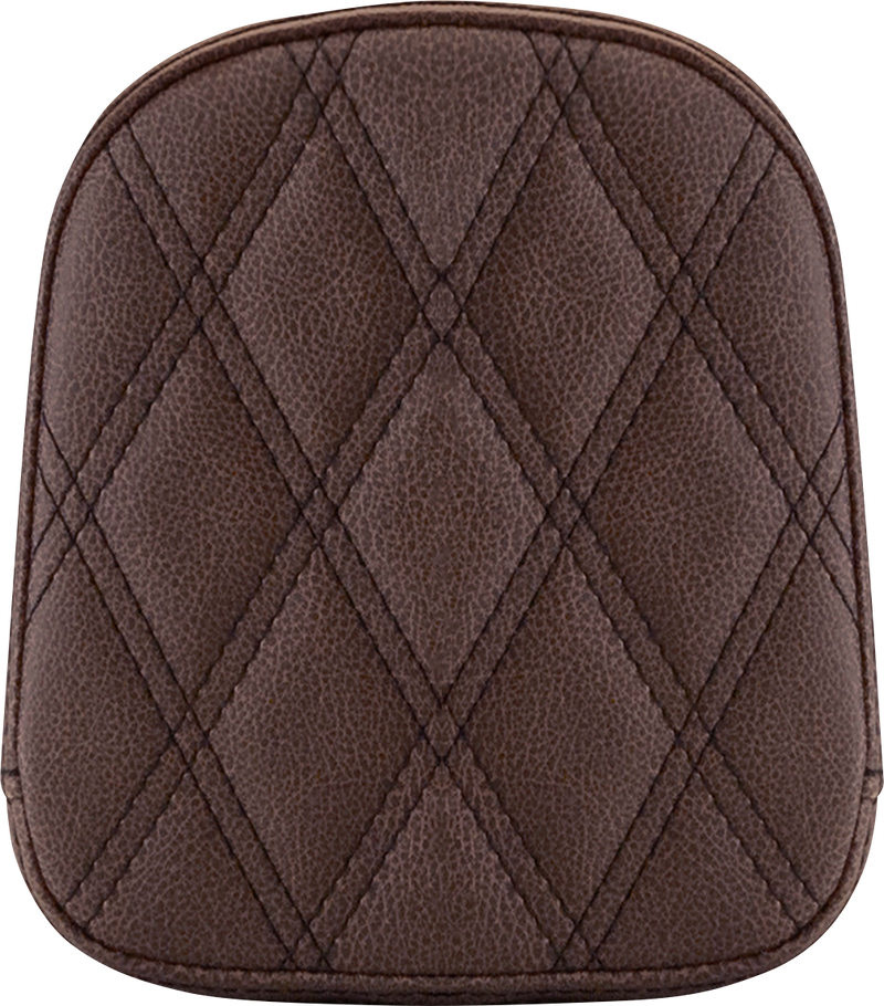 SADDLEMEN Sissy Bar Pad - Lattice Stitched - Brown FL '99-'22 40745