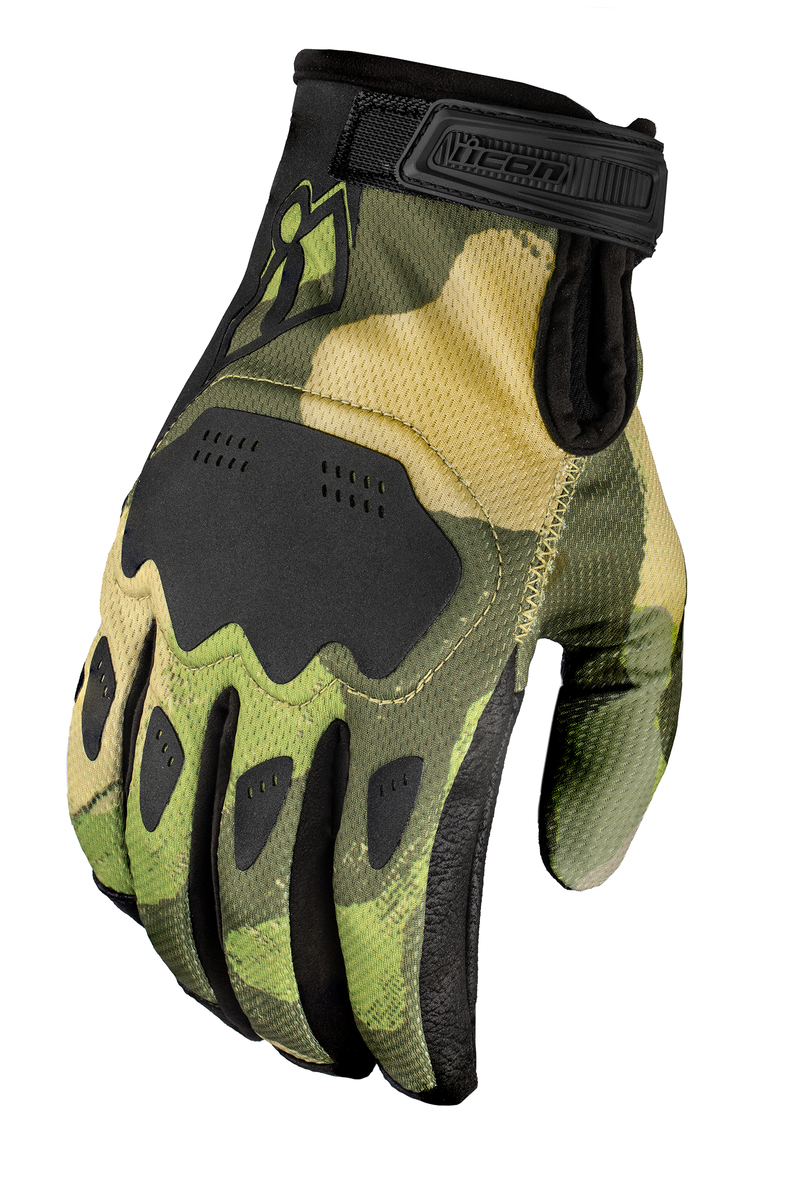ICON Hooligan Magnacross™ Motorcycle Gloves - Camo Tan - 2XL 3301-4831