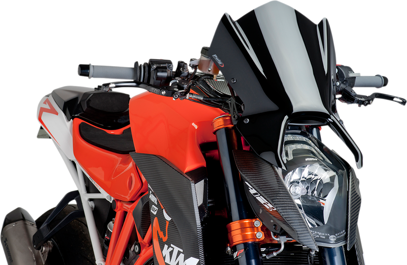 PUIG HI-TECH PARTS New Generation Windscreen - Black - KTM 1290 7014N