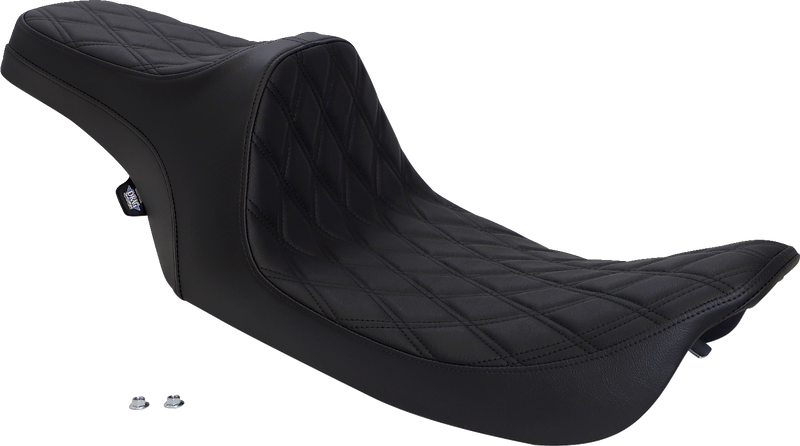 DRAG SPECIALTIES Predator III Seat - Double Diamond - Black Stitched FIT 99-07 FLHR,06-07 FLHX 0801-1129
