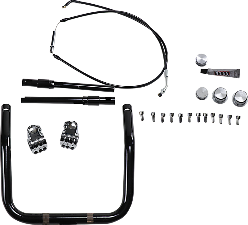 KLOCK WERKS Handlebar - Klip Hanger - 12" - Black/Chrome KWH-04-9011-BC