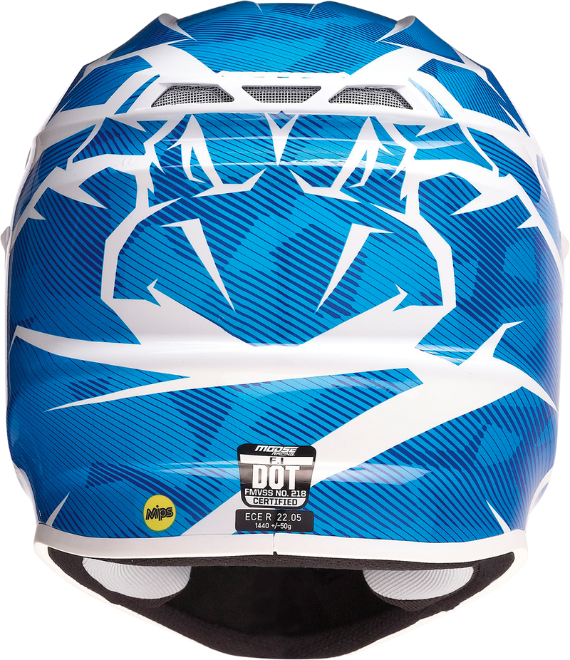 MOOSE RACING F.I. Helmet - Agroid Camo - MIPS® - Blue/White - Large 0110-7769