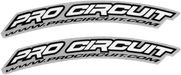 PRO CIRCUIT Front Fender Decal - .Com - White DC0010