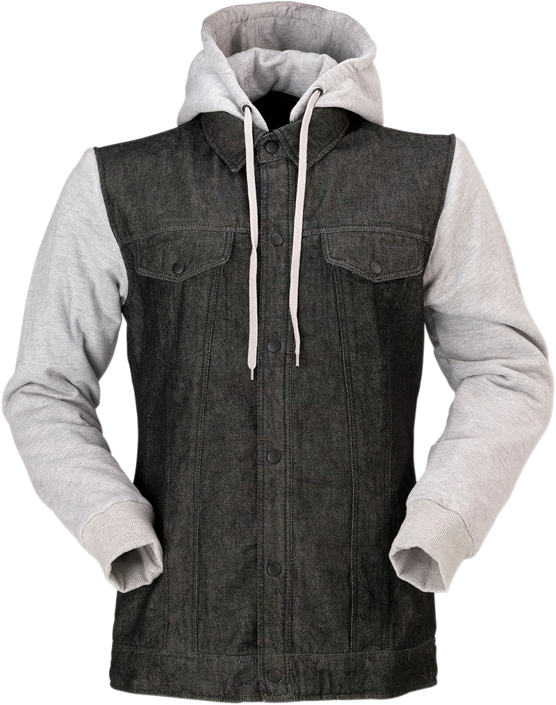 Z1R Women's Denim Hoodie - Black/Gray - Small 2840-0135
