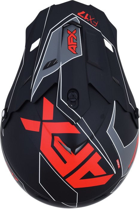 AFX FX-17 Motorcycle Helmet - Aced - Matte Black/Red - 2XL 0110-6488
