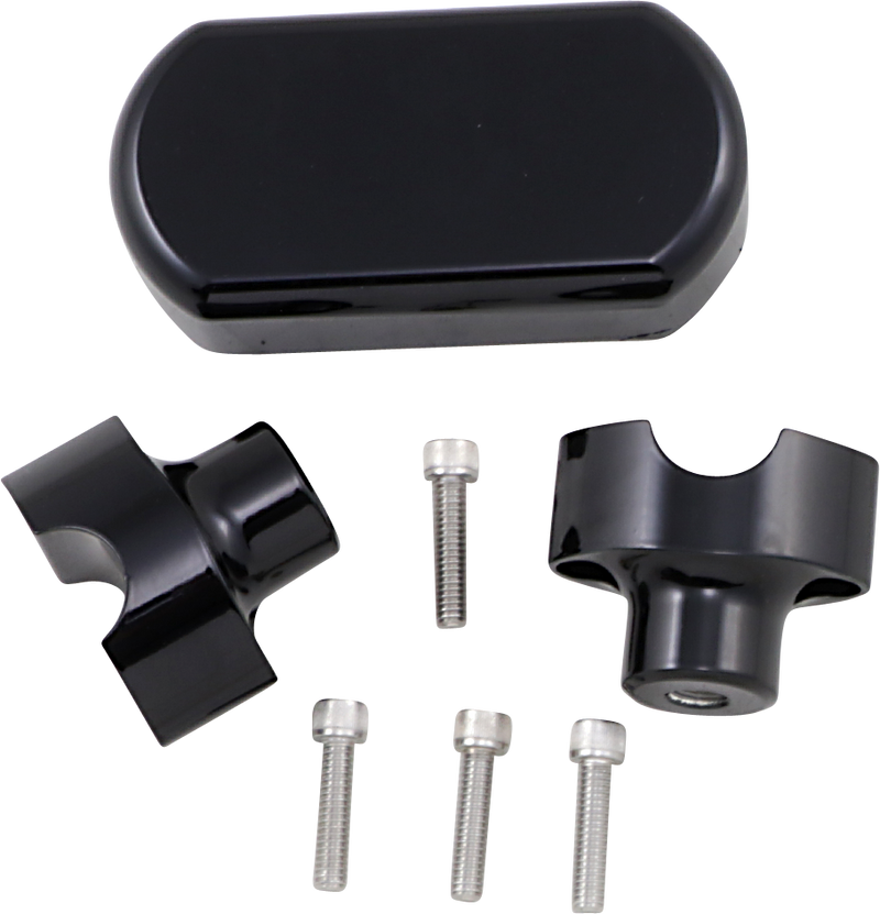 LA CHOPPERS Risers - Solid Top - 1-1/2" - Black LA-7442-01B