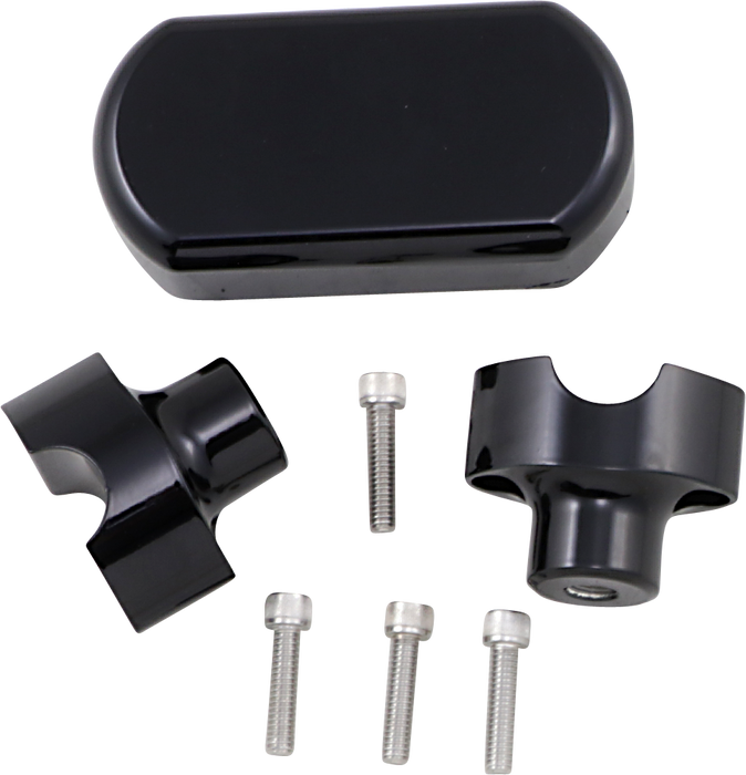 LA CHOPPERS Risers - Solid Top - 1-1/2" - Black LA-7442-01B