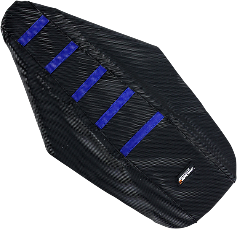 MOOSE RACING Ribbed Seat Cover - Black Cover/Blue Ribs - Yamaha YZ8502-332RT