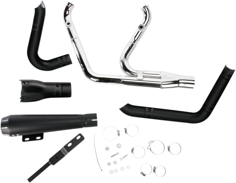 BASSANI XHAUST 2:1 Exhaust - Black - Short - Breakout 1S32RB