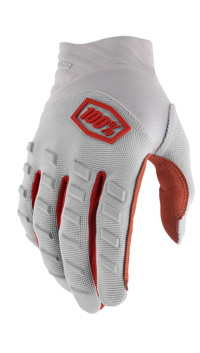 100% Airmatic Gloves - Silver - Medium 10000-00041