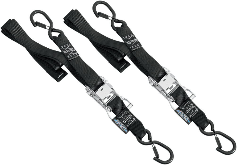 DRAG SPECIALTIES Ratchet Tie-Downs - 1-1/2" x 6' - Black 3920-0181
