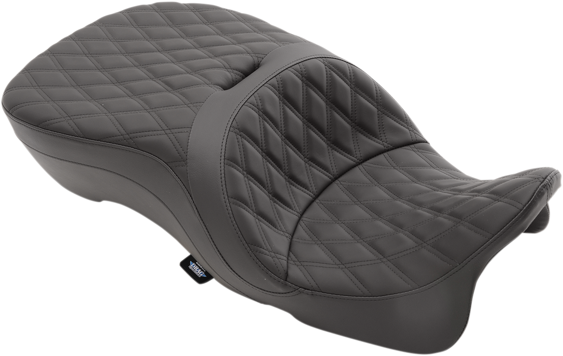 DRAG SPECIALTIES Touring Seat - Double Diamond - Forward - FL '09-'22 0801-1110