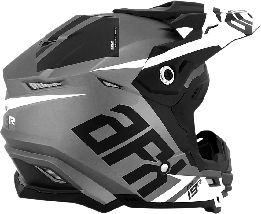 AFX FX-19R Motorcycle Helmet - Racing - Frost Gray - Small 0110-7073