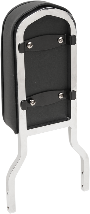 DRAG SPECIALTIES Sissy Bar Pad - Tall - Pillow W/Piping - Black 0822-0300