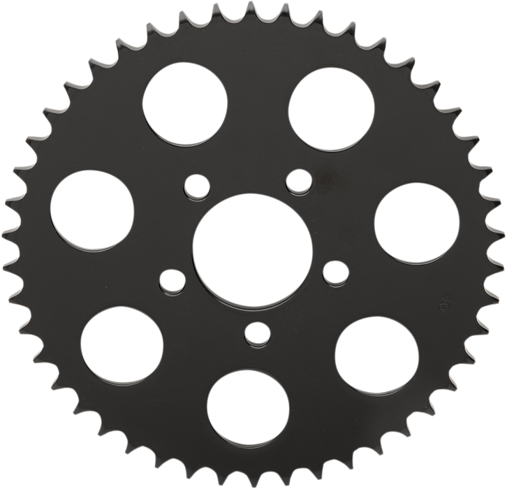 DRAG SPECIALTIES Rear Sprocket - Gloss Black - Flat - 46 Tooth 16429EB
