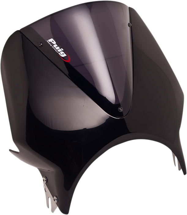 PUIG HI-TECH PARTS Windscreen - Black/Dark Smoke - ER5 003NF