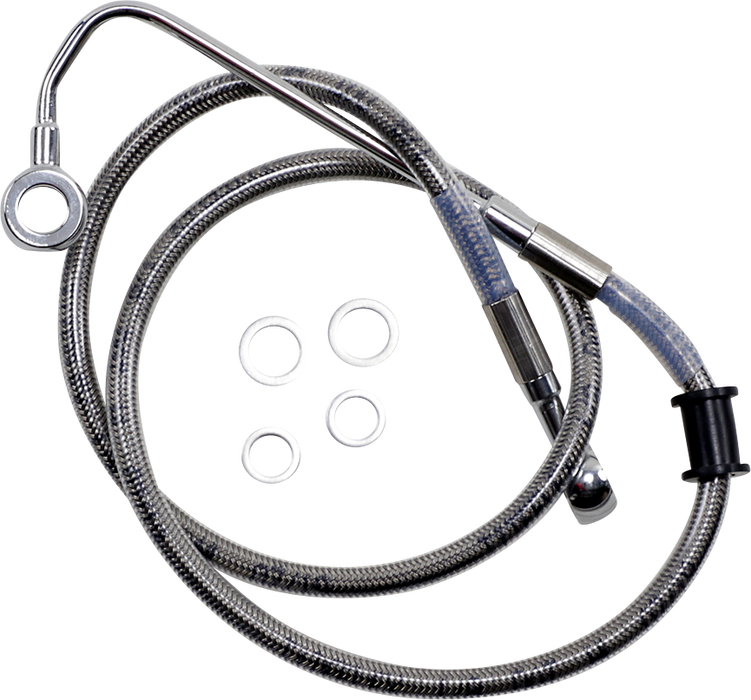 DRAG SPECIALTIES Brake Line - Front (Upper) - Stainless Steel 618299