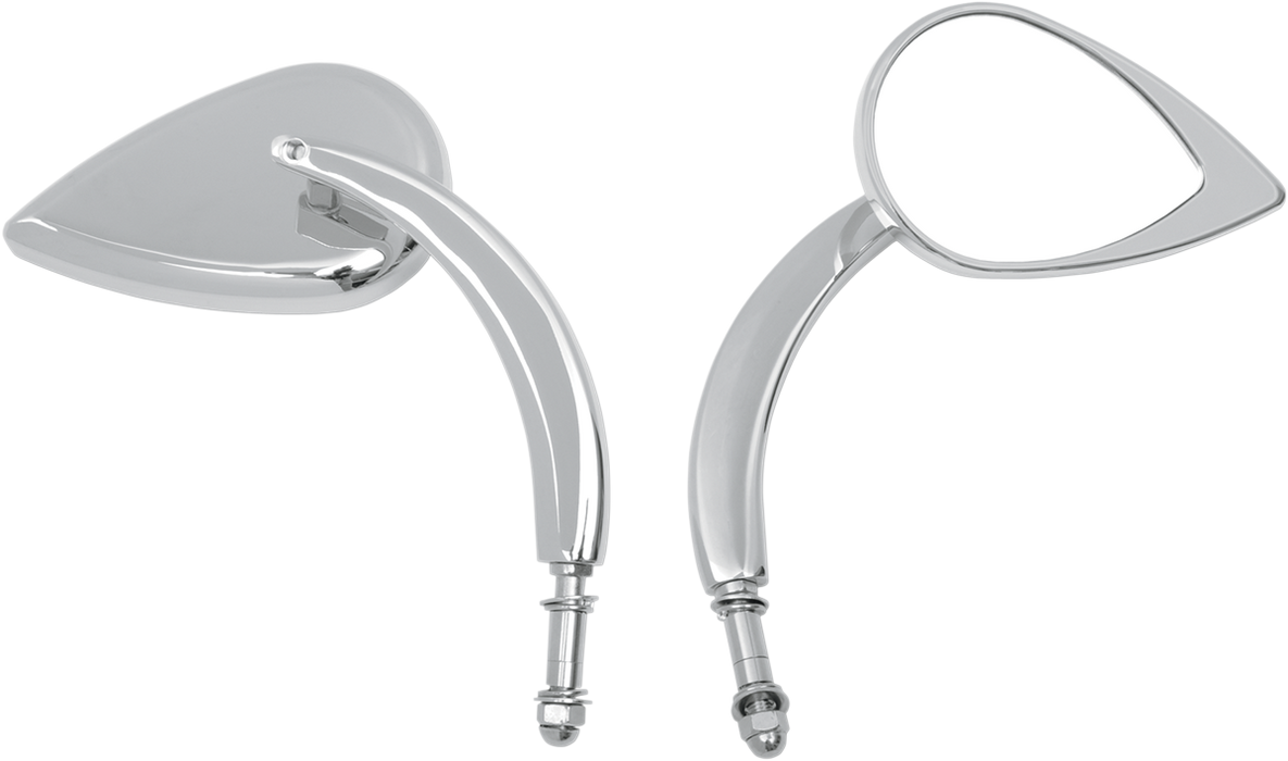 DRAG SPECIALTIES Mirror - Tear Drop - Chrome - Long Stem 0640-0387