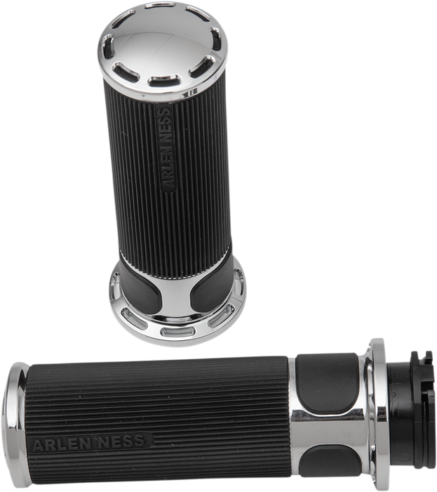 ARLEN NESS Grips - Slot Track - Cable - Chrome 07-300