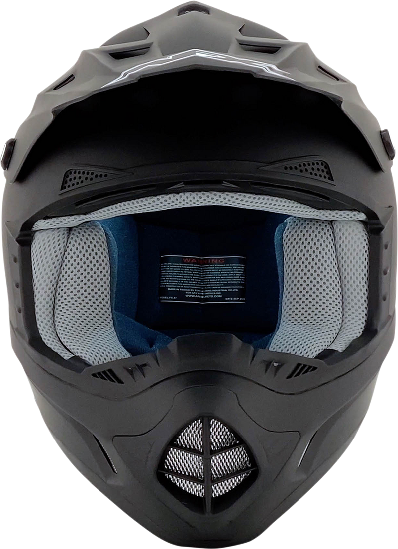 AFX FX-17Y Motorcycle Helmet - Matte Black - Medium 0111-0546