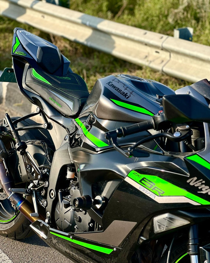 Kawasaki Ninja ZX6R 2019-2024 Seat Cover Tappezzeria Italia Comfort in Green