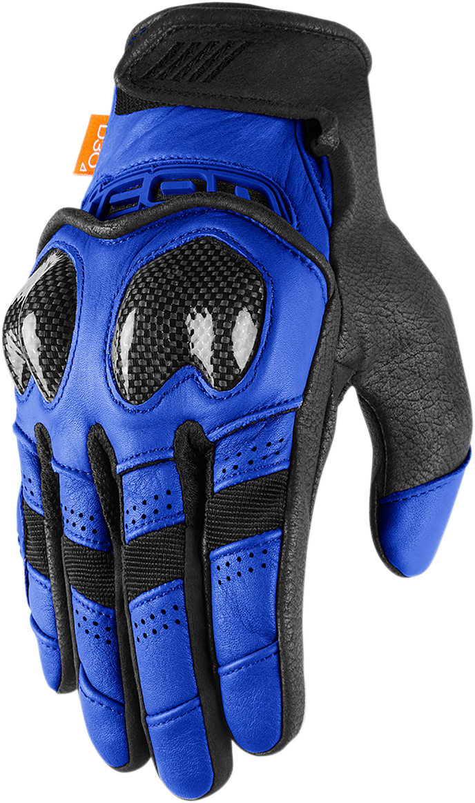 ICON Contra2™ Motorcycle Gloves - Blue - Small 3301-3701