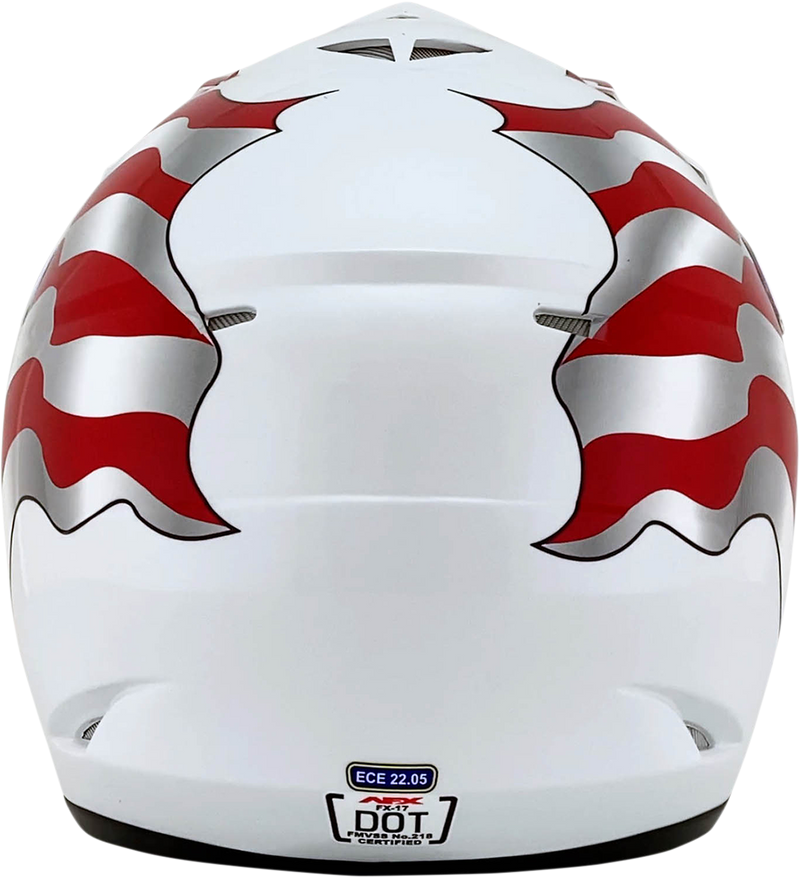AFX FX-17 Motorcycle Helmet - Flag - White - 3XL 0110-7633