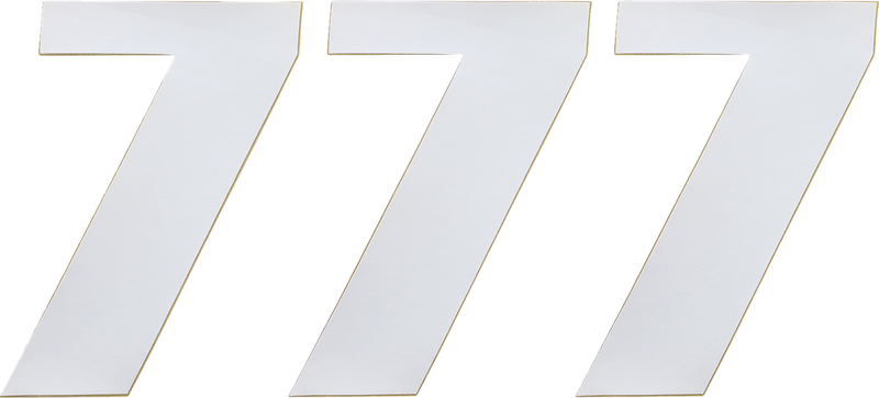 MOOSE RACING Race Number 7 - White - 6" 80107