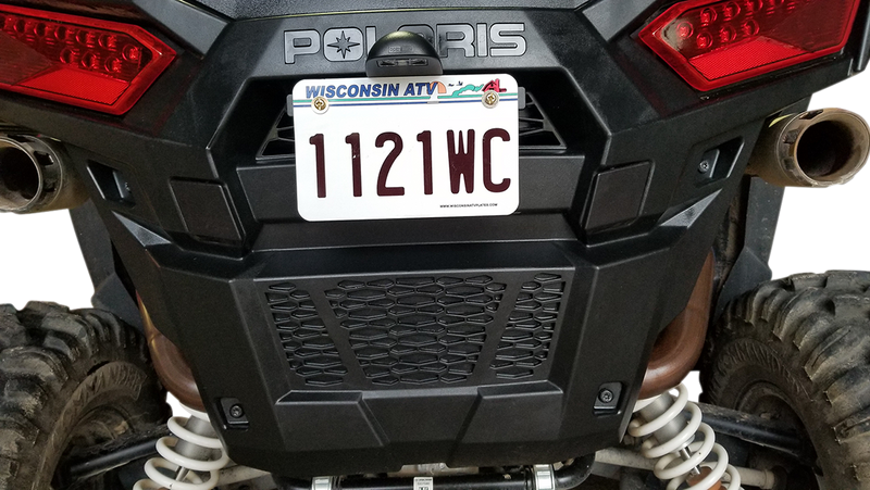 MOOSE UTILITY LED License Plate Bracket - Black LP-L75CB-M