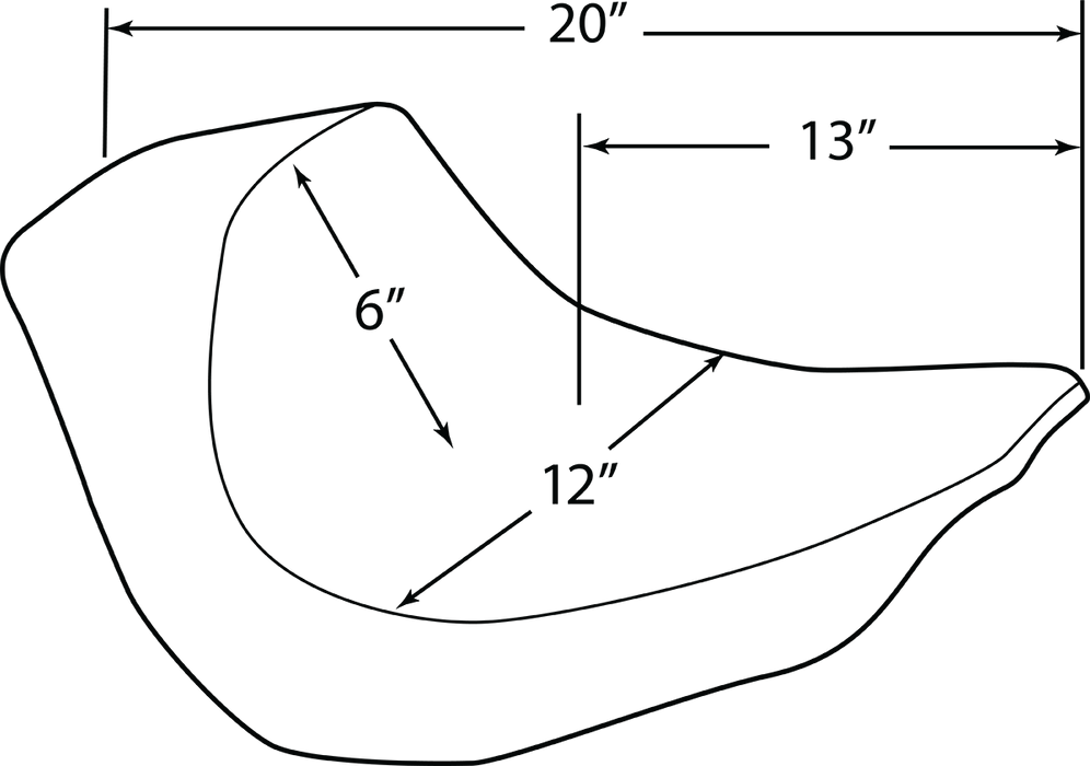 DRAG SPECIALTIES EZ-Solo Seat - Smooth - Vinyl - FLFB/S '18-'22 ACT EZ-ON MOUNT STYLE 0802-1183