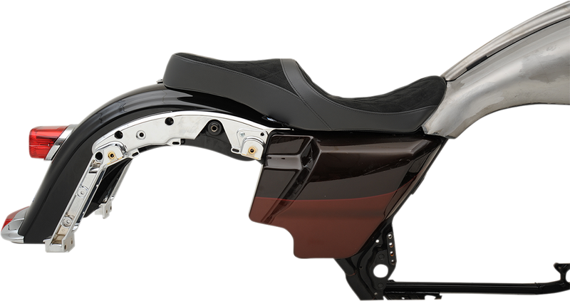 DRAG SPECIALTIES Low Touring Seat - Diamond - Yaffe Tanks - FL '08-'22 0801-1070