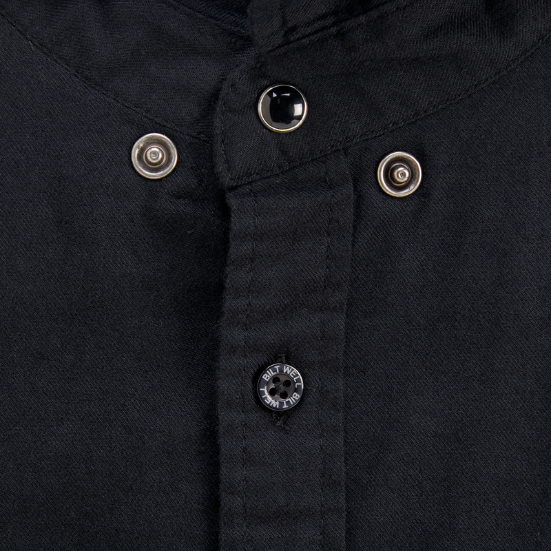 BILTWELL Blackout Lightweight Flannel - Medium 8145-068-003