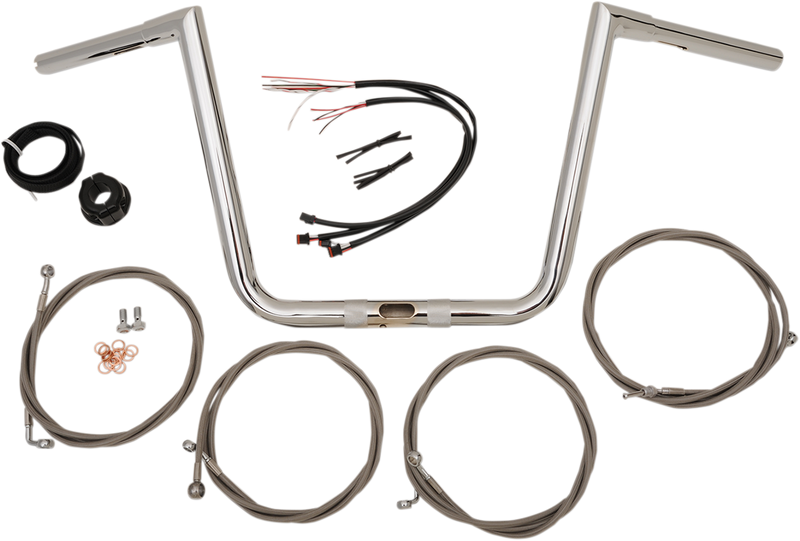 LA CHOPPERS Handlebar and Cable Kit - 13" - Chrome LA-7312KT1-63