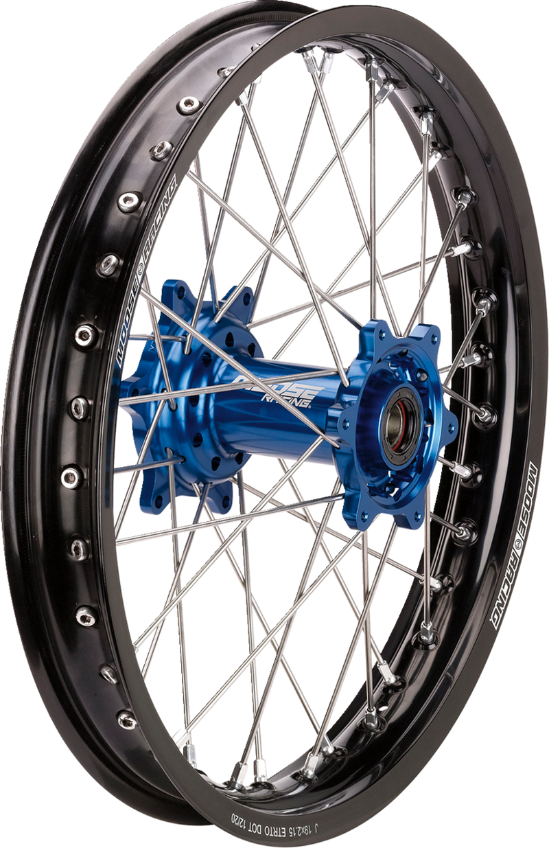 MOOSE RACING Wheel Assembly - SX-1 - Complete - Rear - Black Wheel/Blue Hub - 16x1.85 YR-18616-BKBU