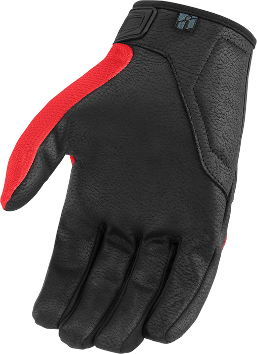 ICON Hooligan™ CE Motorcycle Gloves - Red - Large 3301-4386