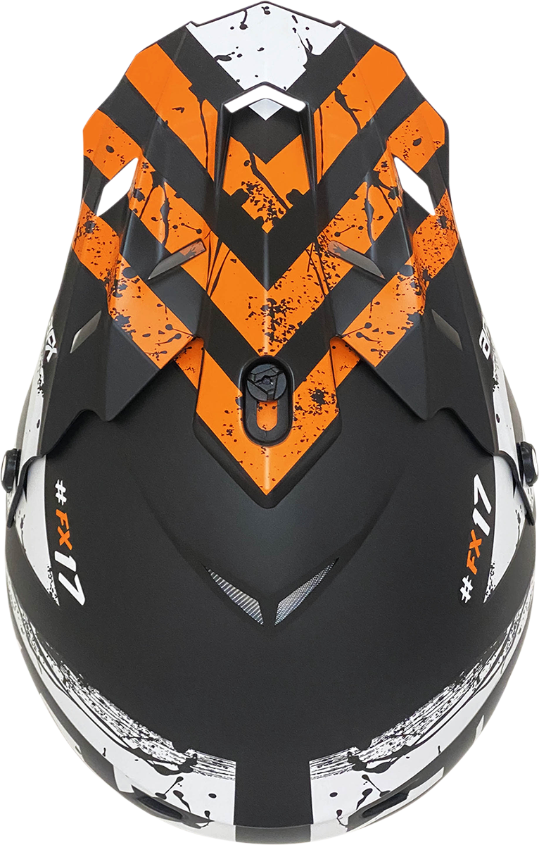 AFX FX-17 Motorcycle Helmet - Attack - Matte Black/Orange - Small 0110-7155
