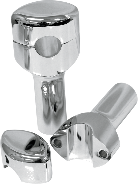 LA CHOPPERS Risers - Hefty Smooth - 4" - Chrome LA-7406-04