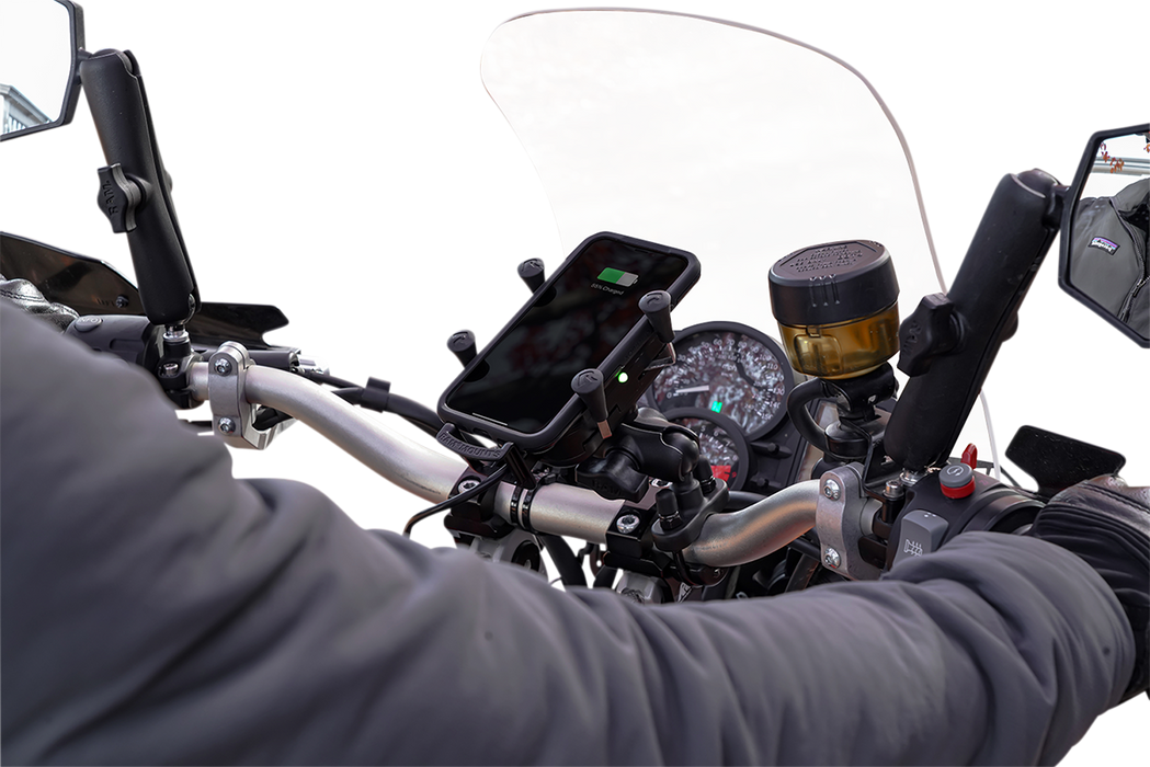 RAM MOUNTS Device Holder - Tough-Charge - Charging - Wireless - Waterproof - Hardwire Charger - U-Bolt Mount RAMB149ZAUN12WV