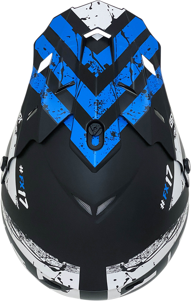 AFX FX-17 Motorcycle Helmet - Attack - Matte Black/Blue - 4XL 0110-7644