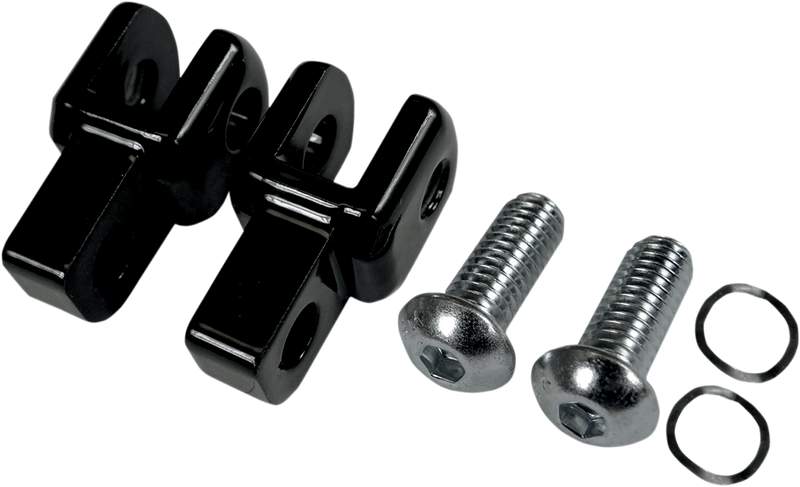 LA CHOPPERS Footpeg Relocator - Black LA-7202-00B