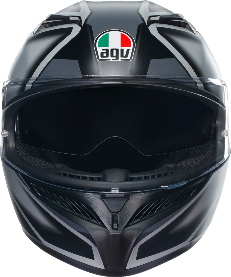 AGV K3 Motorcycle Helmet - Compound - Matte Black/Gray - Large 2118381004008L